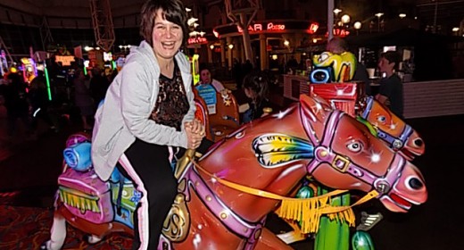 Diagrama Foundation: One of the Cabrini House residents enjoys the fairground rides during their holiday to Butlins.
